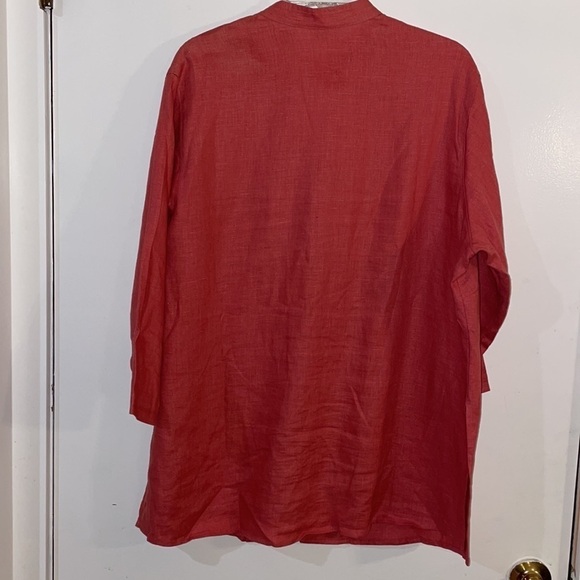 Women’s 2-Piece 100% Linen Set Laura Ashley Size 1X /20W Mauve - Picture 9 of 11